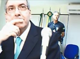 Eduardo Cunha durante depoimento à Justiça Federal em Brasília - Foto: Reprodução / Justiça Federal