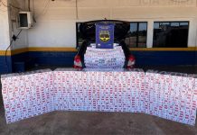 Contrabandista foge da PMR e abandona veículo com 1.250 pacotes de cigarros