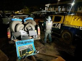 BPMRv apreende mercadorias contrabandeadas avaliadas em R$ 238 mil