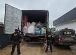 Mais de R$ 2 milhões em contrabando são apreendidos pelo DOF em caminhão baú
