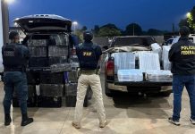 Ação conjunta PRF, PF e PM apreende mais de 1,5 tonelada de maconha